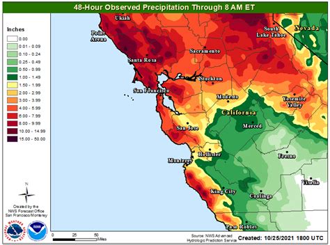Widespread showers are on tap for the whole North Bay, East. . San francisco rainfall totals